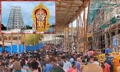 விடுமுறை தினம் : திருச்செந்தூர் கோவிலில் குவிந்த பக்தர்கள்