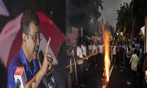 கெஜ்ரிவாலின் வீட்டிற்கு வெளியே பட்டாசு வெடித்தது தொடர்பாக டெல்லி போலீஸ் வழக்குப்பதிவு