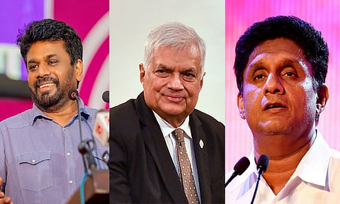 அருரா குமார திசநாயகே, ரணில் விக்ரமசிங்கே, சஜித் பிரேமதாசா