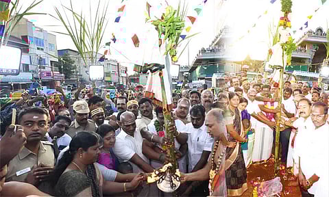 திருவண்ணாமலை கார்த்திகை தீபத் திருவிழா- பந்தக்கால் நடப்பட்டது