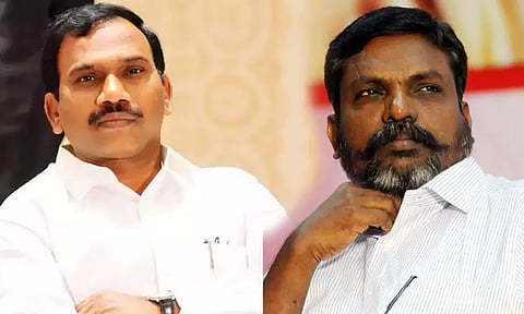 திமுகவுடன் தோள் கொடுக்கும் கட்சி விசிக: ஆ.ராசா