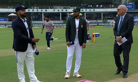 வங்காளதேசத்துக்கு எதிரான 2-வது டெஸ்ட்: டாஸ் வென்ற இந்தியா பந்துவீச்சு தேர்வு