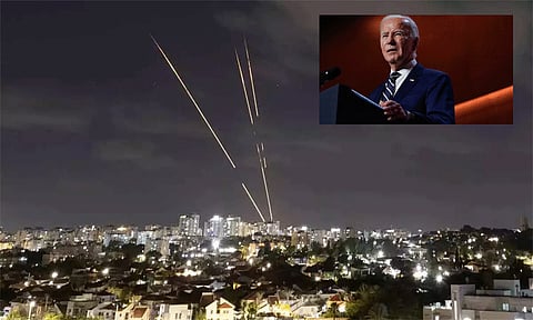 இஸ்ரேலை தாக்கும் ஏவுகணைகளை சுட்டு வீழ்த்துமாறு அமெரிக்க ராணுவத்திற்கு ஜோ பைடன் உத்தரவு
