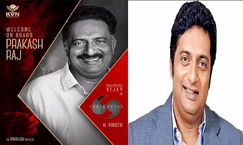 "தளபதி 69" படத்தில் இணைந்த நடிகர் பிரகாஷ் ராஜ்
