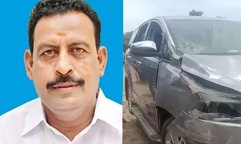 கார் விபத்தில் சிக்கிய முன்னாள் அமைச்சர் ஓ.எஸ். மணியன்