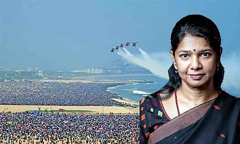 விமான சாகச நிகழ்ச்சி: 5 பேர் உயிரிழந்தது வேதனை அளிக்கிறது: கனிமொழி எம்.பி.