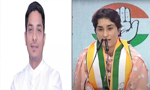 காங்கிரஸ் வேட்பாளர் வினேஷ் போகத் பின்னடைவு