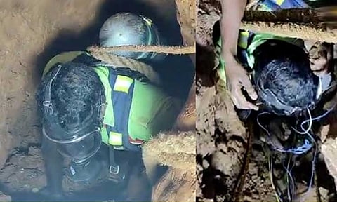 கோத்தகிரி அருகே 20 அடி ஆழ குழிக்குள் விழுந்த இளைஞர் பத்திரமாக மீட்பு