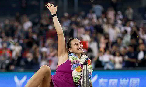 வூஹான் ஓபன் டென்னிஸ்: 3வது முறையாக சாம்பியன் பட்டம் வென்ற சபலென்கா