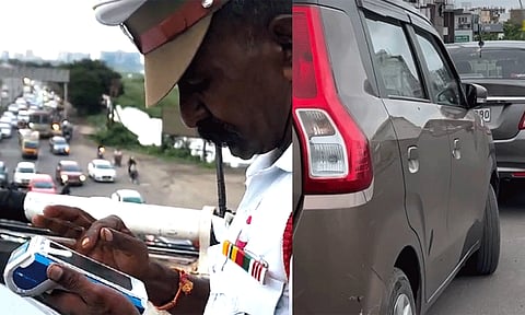 கனமழை எச்சரிக்கையால் மேம்பாலத்தில் நிறுத்தப்பட்ட கார்களுக்கு அபராதம்