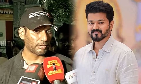 'விஜய் சினிமாவை விட்டு அரசியலுக்கு செல்வது சாதாரண விஷயம் அல்ல' - நடிகர் விஷால்