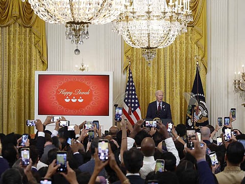 அமெரிக்கா: வெள்ளை மாளிகையில் தீபாவளி கொண்டாட்டம் - அதிபர் பைடன் பங்கேற்பு