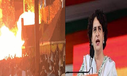 கேரளா கோவில் திருவிழாவில் பட்டாசு விபத்து செய்தி மிகுந்த கவலை அளிக்கிறது - பிரியங்கா காந்தி