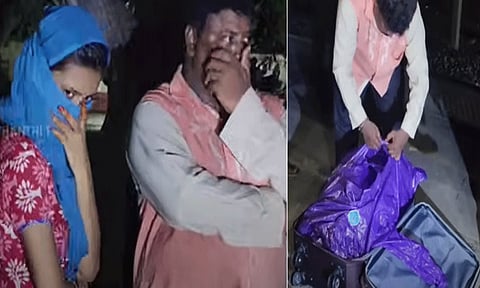 பெண்ணை கொலை செய்து சூட்கேசில் கொண்டு வந்த தந்தை, மகள் - திருவள்ளூரில் பரபரப்பு