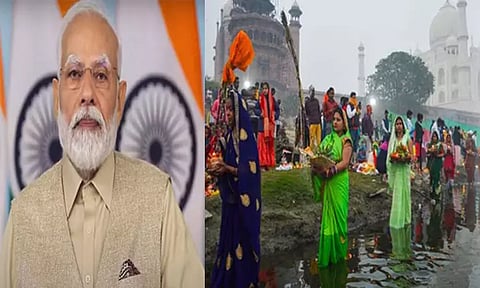 சாத் பூஜை: நாட்டு மக்களுக்கு பிரதமர் மோடி வாழ்த்து