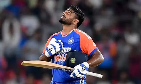 இந்திய டி20 கிரிக்கெட் வரலாற்றில் ரோகித் சர்மாவின் மாபெரும் சாதனையை சமன் செய்த சஞ்சு சாம்சன்