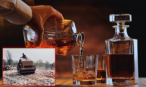 குஜராத்: ரூ.4.54 கோடி மதிப்பிலான வெளிநாட்டு மதுபானம் புல்டோசரால் அழிப்பு