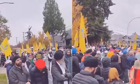 கனடா எங்கள் நாடு.. கனேடியர்களே வெளியேறுங்கள்: பேரணியில் காலிஸ்தான் ஆதரவாளர் முழக்கம்