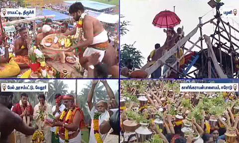 தமிழகத்தின் பல்வேறு கோவில்களில் இன்று குடமுழுக்கு விழா கோலாகலம் - திரளான பக்தர்கள் தரிசனம்