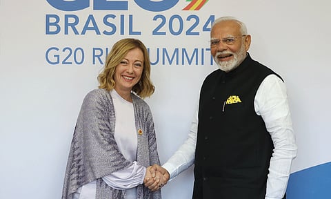 இத்தாலி பிரதமர் ஜார்ஜியா மெலோனியுடன் பிரதமர் மோடி சந்திப்பு