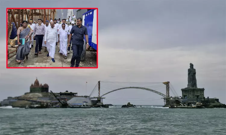 குமரி: கண்ணாடி பாலம் அமைக்கும் பணிகள் 85 சதவீதம் நிறைவு - அமைச்சர் எ.வ.வேலு