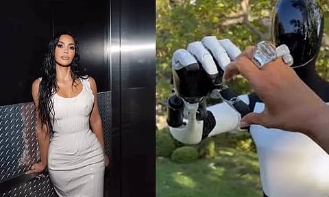 இதை எப்படி செய்வது என உனக்கு தெரியுமா? ரோபோவுடன் விளையாடிய நடிகை