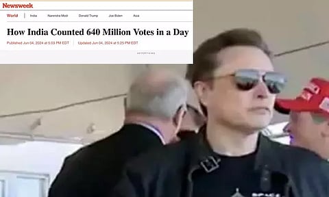 ஒரேநாளில் 64கோடி வாக்குகளை எண்ணி முடித்த இந்தியா... உங்களுக்கு ஏன் தாமதம்: எலான் மஸ்க்