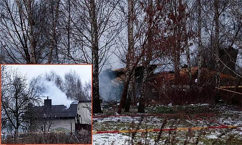 லிதுவேனியாவில் வீட்டின் மீது சரக்கு விமானம் மோதியது.. ஒருவர் உயிரிழப்பு