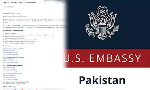 பாகிஸ்தானுக்கு அமெரிக்க தூதரகம் பாதுகாப்பு எச்சரிக்கை