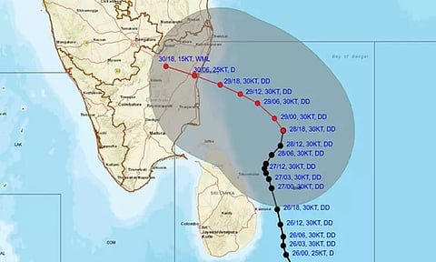 வேகம் குறைந்த காற்றழுத்த தாழ்வு மண்டலம்