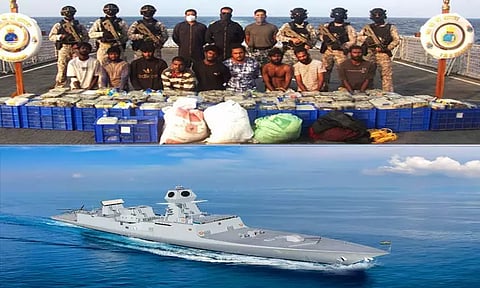 அரபிக்கடலில் 2 படகுகளில் 500 கிலோ போதைப்பொருள் பறிமுதல்