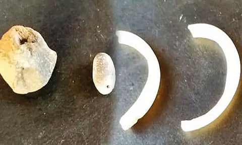 வெம்பக்கோட்டை அகழாய்வில் மணிகள், சங்கு வளையல்கள் கண்டெடுப்பு