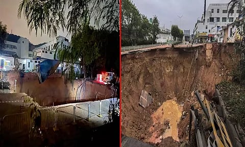 சீனா: ரெயில்வே கட்டுமான தளத்தில் நிலம் இடிந்து விழுந்ததில் 13 தொழிலாளர்கள் மாயம்