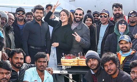 படப்பிடிப்பு தளத்தில் 'லெஜண்ட்' சரவணன்.. வைரலாகும் புகைப்படங்கள்