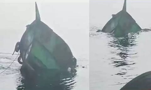 விசைப்படகு மீது மோதிவிட்டு நிற்காமல் சென்ற எண்ணெய் கப்பல் - 9 பேரை மீட்ட சக மீனவர்கள்