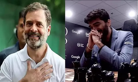 உலக சாம்பியன் பட்டம் வென்ற செஸ் வீரர் குகேசுக்கு ராகுல் காந்தி வாழ்த்து