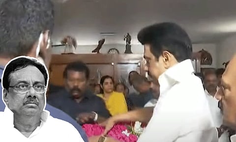 ஈ.வி.கே.எஸ். இளங்கோவன் உடலுக்கு 2-ஆவது நாளாக முதல்-அமைச்சர் மு.க.ஸ்டாலின் நேரில் அஞ்சலி