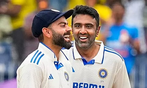 இந்திய கிரிக்கெட்டின் ஜாம்பவான் அஸ்வின் - விராட் கோலி