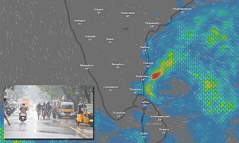 ஆந்திராவை நோக்கி நகரும் காற்றழுத்த தாழ்வுப் பகுதி... மிதமான மழைக்கு வாய்ப்பு