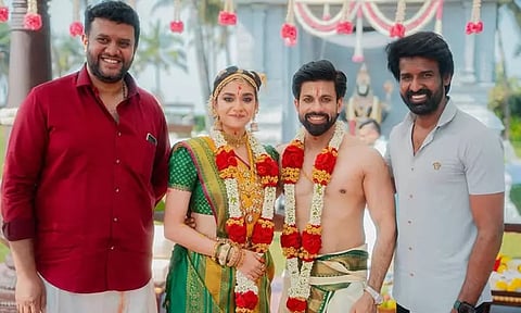 Actor Soori congratulate newlyweds Keerthy Suresh and Antony