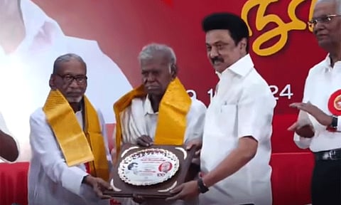 நான் இங்கு வாழ்த்த வரவில்லை, வாழ்த்து பெற வந்துள்ளேன்: நல்லகண்ணுவின் நூற்றாண்டு விழாவில் முதல்-அமைச்சர் பேச்சு