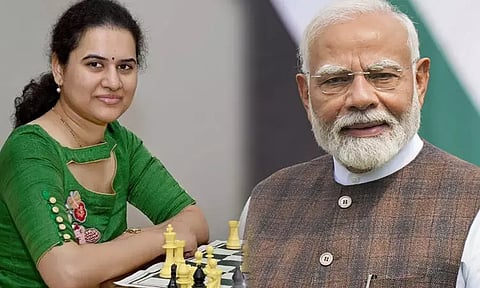 இந்திய வீராங்கனை கோனேரு ஹம்பிக்கு பிரதமர் மோடி பாராட்டு