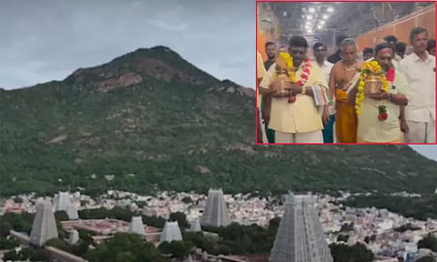 திருவண்ணாமலை தீபத் திருவிழா நிறைவு: அண்ணாமலையார் பாதத்திற்கு சிறப்பு பரிகார பூஜை