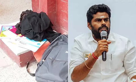 முதல்-அமைச்சர் பங்கேற்ற நிகழ்ச்சியில் மாணவிகள் கருப்பு துப்பட்டாவுடன் செல்ல அனுமதி மறுப்பு - அண்ணாமலை கண்டனம்