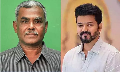 மார்க்சிஸ்ட் கம்யூ. கட்சியின் புதிய மாநில செயலாளராக தேர்வு செய்யப்பட்டுள்ள சண்முகத்திற்கு விஜய் வாழ்த்து