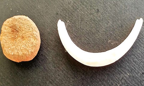 வெம்பக்கோட்டை அகழாய்வில் சங்கு வளையல் கண்டெடுப்பு