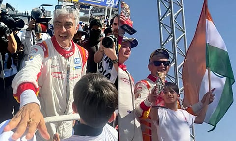 துபாய் கார் ரேஸில் 3வது இடம் பிடித்த 'அஜித் குமார் ரேஸிங்'அணி