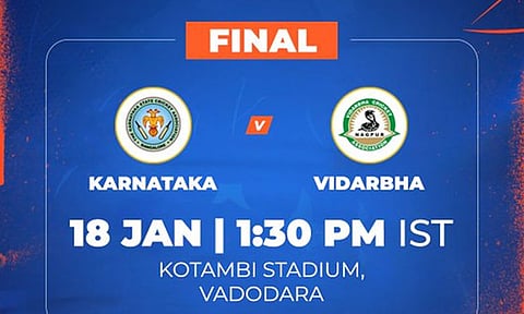 விஜய் ஹசாரே கோப்பை: சாம்பியன் பட்டம் வெல்லப்போவது யார்..? கர்நாடகா- விதர்பா இன்று மோதல்