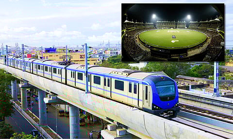 சென்னையில் இன்று டி20 கிரிக்கெட் போட்டி: மெட்ரோ ரெயில் சேவை நீட்டிப்பு