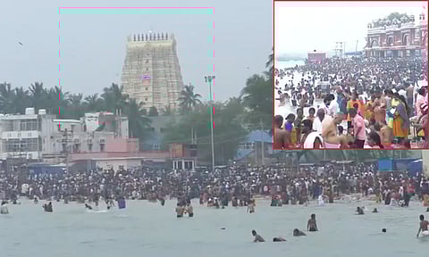 தை அமாவாசை: ராமேசுவரம் அக்னி தீர்த்தக்கடலில் லட்சக்கணக்கான பக்தர்கள் புனித நீராடினர்